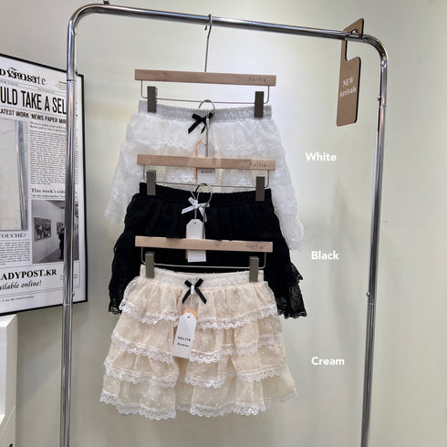 Ladies Lacey Layered Mini Skirts